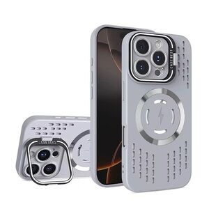 Gray Phone Case with Magnetic Ring